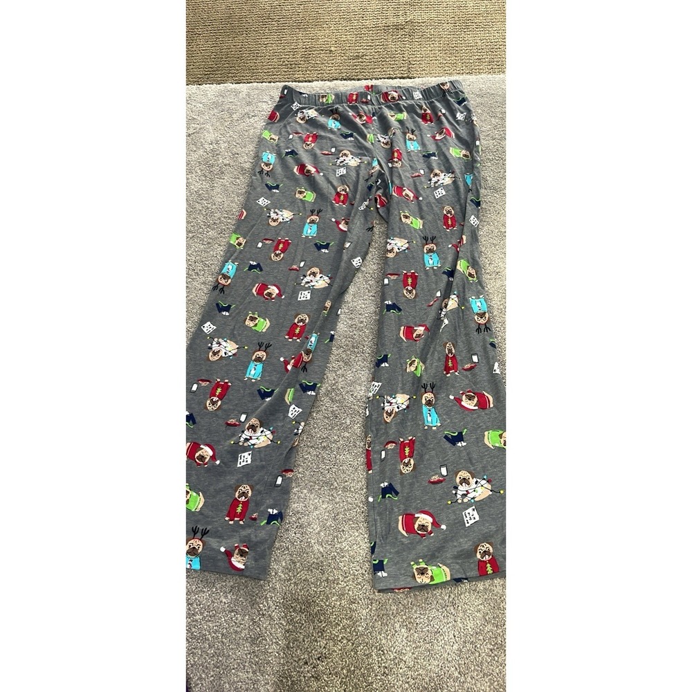 Family PJs Christmas Dog Pugs Women's Pants Only Macy XS